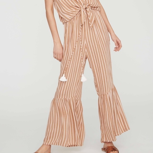 NWT Faithful The Brand Bisou Stripes Ruffle Bottom Wide
Leg Soft Pants - Picture 3 of 16